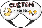 Custom Sleep Mask Add Your Design for Men & Women Personalized Eye Mask with Your Text Logo Image Customized Masks for Gifts White