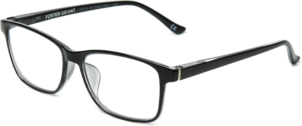 Foster Grant Unisex Payton Anti-fog Blue Light Readers Rectangular Reading Glasses