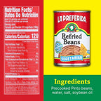 La Preferida Refried Pinto Beans, Low Fat, Vegetarian, 16 Oz (Pack of 6)