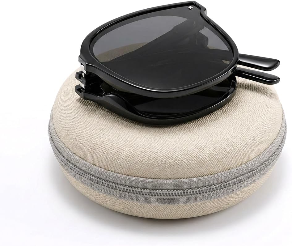 1 pair foldable sunglasses + case