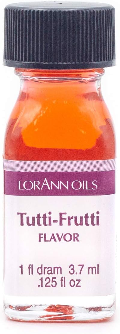 LorAnn Oils Super Strength Flavoring - Used For Candy Making, Flavoring Extracts, Baking, Hard Candy, and Flavor Oils - Bold, Natural Flavors 4X Stronger Than Extracts - Tutti Frutti, 0.125 fl oz