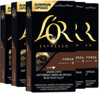L'OR Espresso Capsules, 50 Count Forza, Single-Serve Aluminum Coffee Capsules Compatible with the L'OR BARISTA System & *Nespresso Original Machines, 50 Count (Pack of 5)