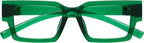 Eyekepper Modern Blue Light Blocking Reading Glasses Metalless Screwless Spring Hinges Computer Readers for Men and Women Green +1.75