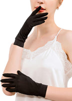 METWAY Mulberry Silk Gloves for Sleeping Women Summer Sunscreen UV Protection Thin Lightweight Pure Silk Overnight Glove