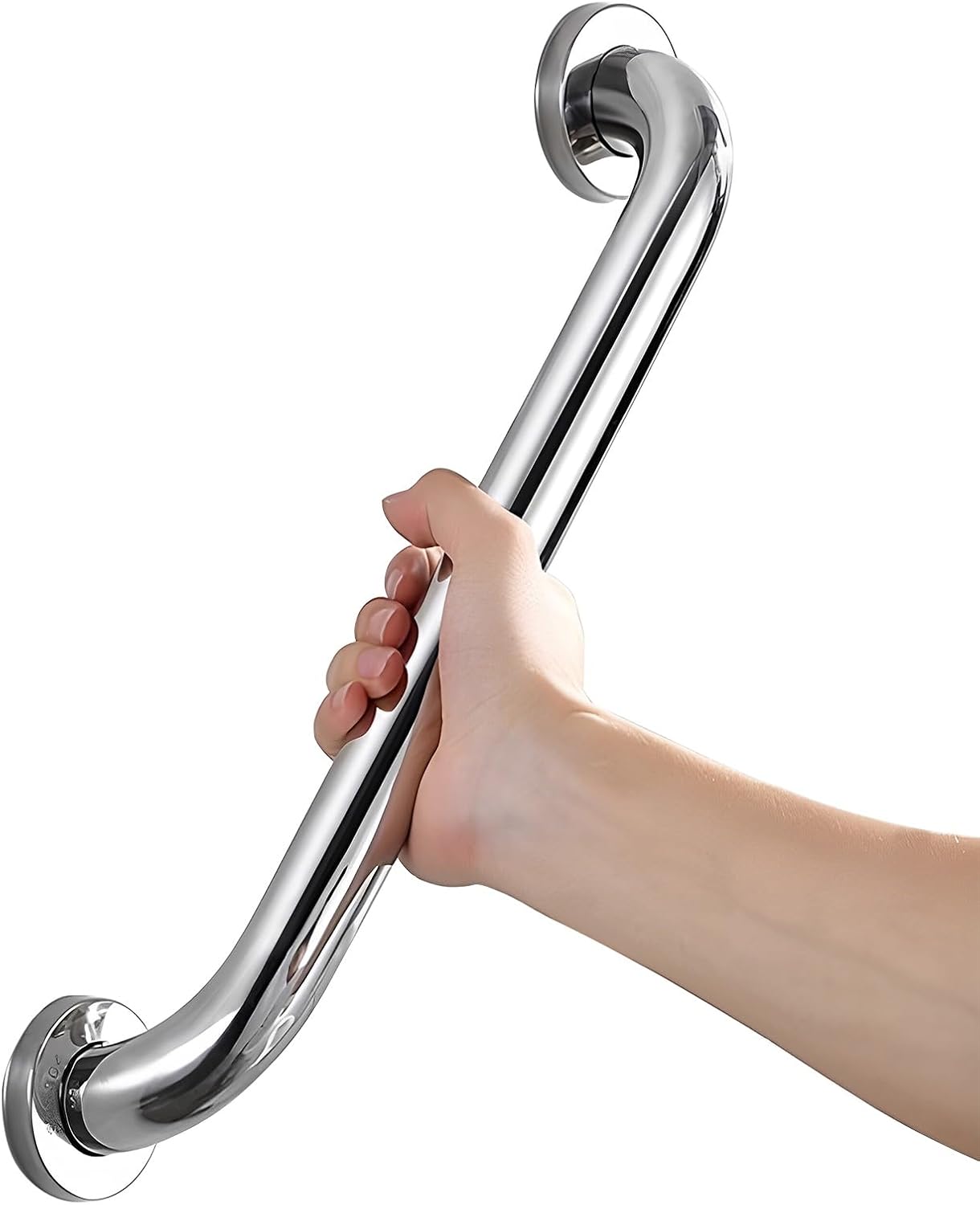 Shower Armrest Grab Bar for Bathroom Anti-Slip Banister Safety Handrail Wall Mounted Grip Handle for Bathtub Toilet, 304 Stainless Steels Railing - Silver(1.6 FT)
