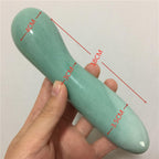 118cm Natural Quartz Crystal Massage Stick Rose Quartz Massage Stick Large Healing Crystal Stone Yoni Massage Stick As Gift for Women,18cm Dongling Jade