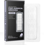 EVERLIT Post-Surgical Dressing | Sterile Waterproof Adhesive Dressing for Post-Operative Wound Care | Hypoallergenic Silicone Coated Bandage for Surgical Incision Pack of 5 (4" x 10")
