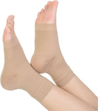TOFLY® Plantar Fasciitis Socks for Women Men, Truly 20-30mmHg Compression Socks for Arch & Ankle Support, Foot Care Compression Sleeves for Injury Recovery, Eases Swelling, Pain Relief, Beige L