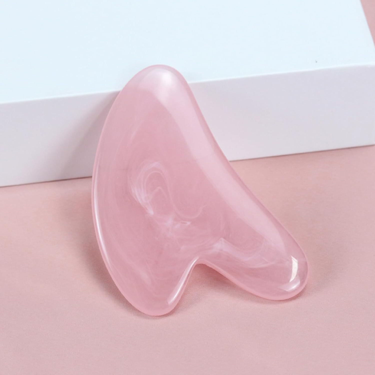 Heart Shape Gua Sha Tool - Resin Scraping Plate for Face, Neck and Full Body Massage Therapy - Lightweight and Portable Skincare Accessory(Pink)