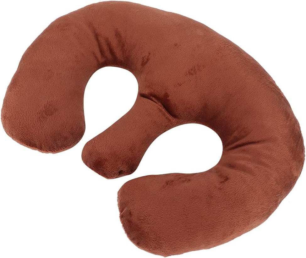Brrnoo Beauty Salon Support Pillow, SPA Massage Chest Pillow, Soft Silicone Cushion Massage Face Pillow, Comfortable Support Pillow (Dark Brown)