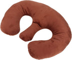 Brrnoo Beauty Salon Support Pillow, SPA Massage Chest Pillow, Soft Silicone Cushion Massage Face Pillow, Comfortable Support Pillow (Dark Brown)