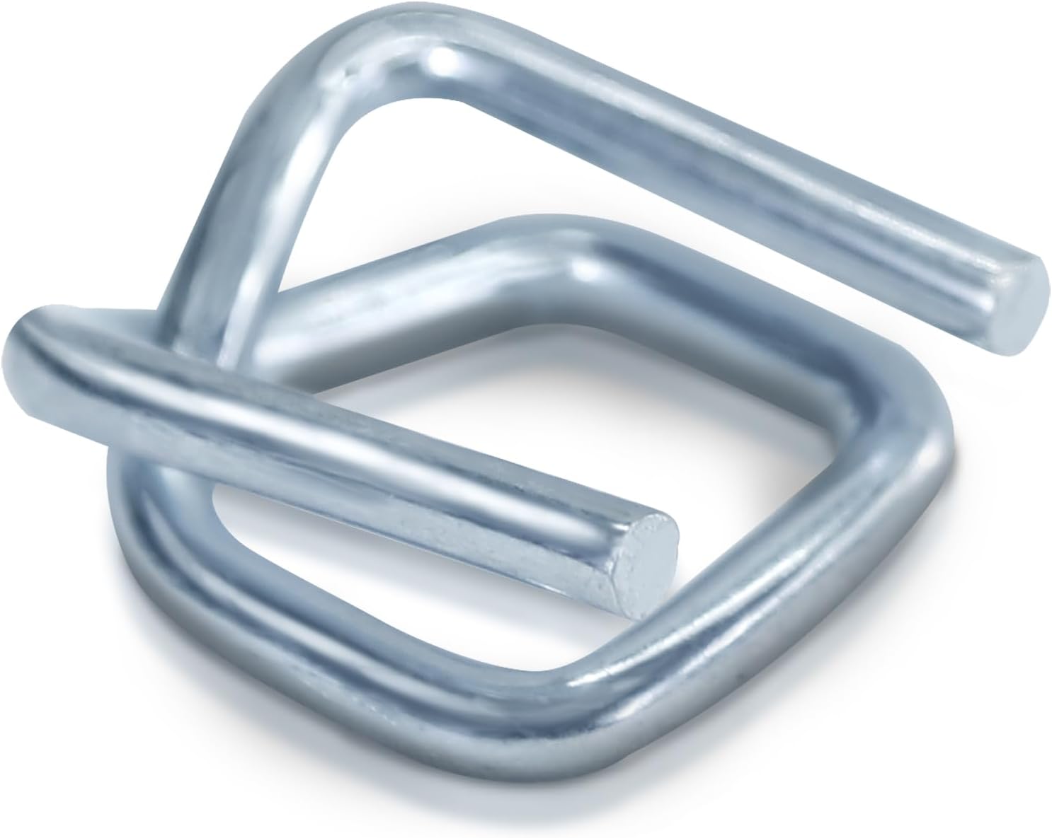1/2" Galvanized Banding Strapping Metal Wire Buckle for Packaging Pallet Polypropylene Poly Woven Composite Cord Strap Nylon Band (100 Pcs)