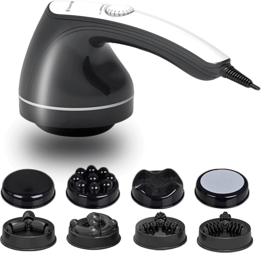 DS SAVORING Body Sculpting Machine, Handheld Cellulite Massager, Body Shaper for Women,Lymphatic Drainage Massage for Stomach Belly Thighs Arm Butts with 8 Massage Heads Attachment 2 Mesh Covers
