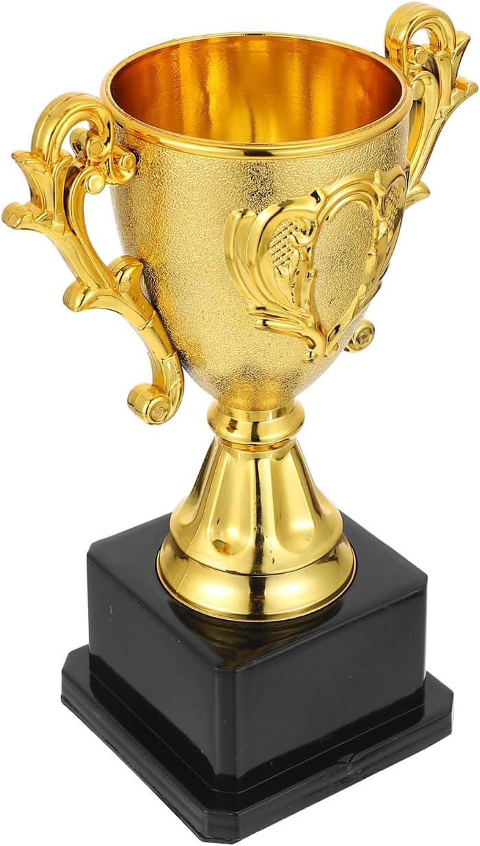 NUOBESTY Award Trophy Cup, 7Inch Gold Plastic Winner Trophies for Kids Sports Tournaments, Soccer, Party Favors, Classroom Prize, Competitions Reward with Black Base