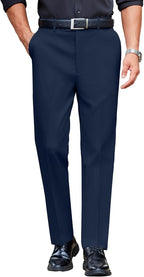 COOFANDY Mens Classic Casual Dress Pants Expandable Waist Suit Pant Slim Fit Flat Front Slacks