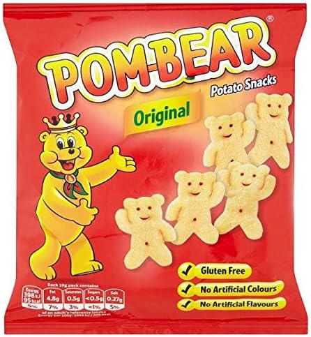 Pom-Bear Original Potato Snacks 19g - Case of 36