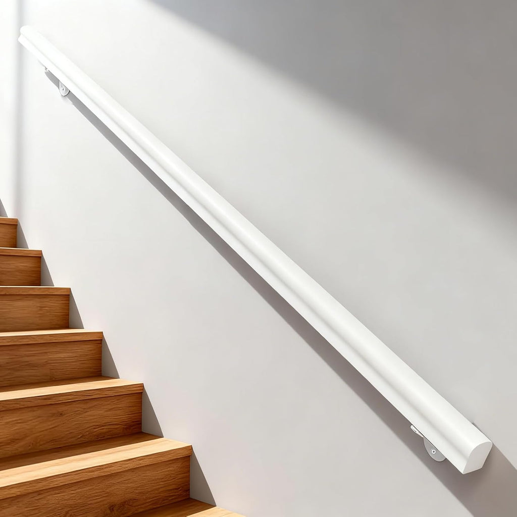 Wooden Handrails, 1-14ft Non-Slip Staircase Handrail,Wall Mounted Barrier-Free Staircase Grab Bar for Elderly, for Home Garden Corridor Lofts Kindergarten Guardrail Decking Railings (6FT)