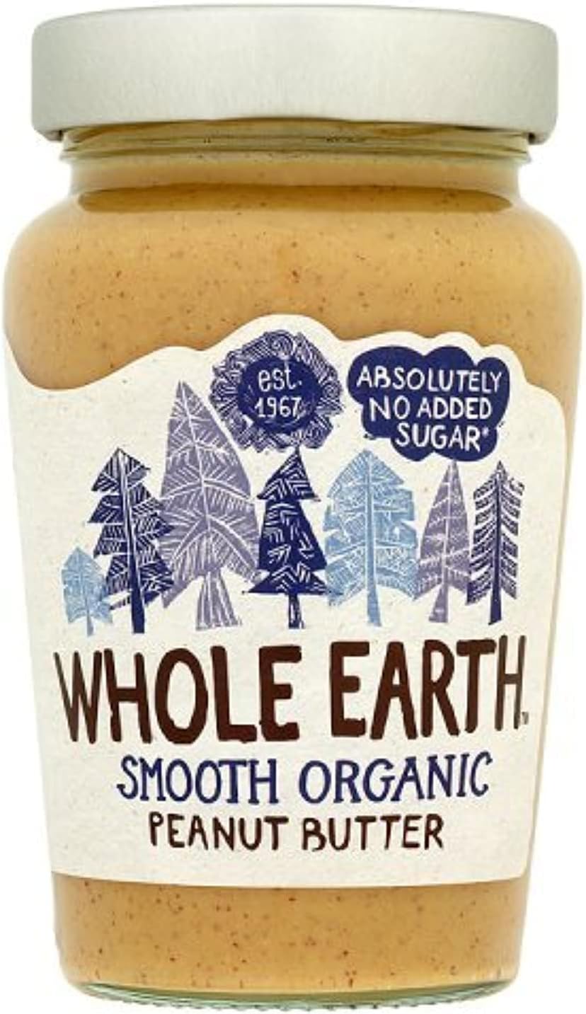 Whole Earth Organic Smooth Peanut Butter No Added Sugar (340g)