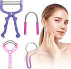 Spring Hair Remover - 4 Pack Stainless Steel Spring Epilator - Facial Hair Remover for Women Face, Chin Hair, Upper Lip Hair, Spring Facial Hair Remover for Women Mustache (Purple)