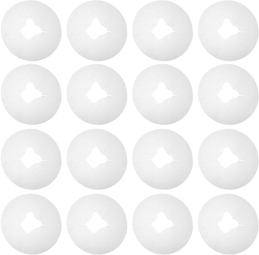 100pcs Body Pillow Cover Disposable Massage Face Cover for Fitted Non-woven Fabric Round Washcloth White