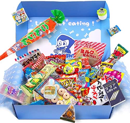 OSK Japanese Candy Assortment Box 50 Piece, Variety Snack Pack with Dagashi Sweets and Treats