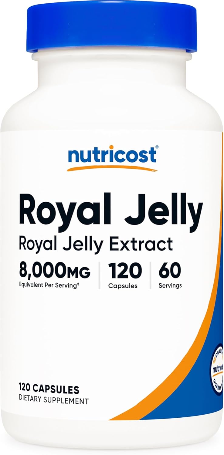 Nutricost Royal Jelly 120 Capsules for 60 Servings - Royal Jelly Extract, GMO-Free, Gluten-Free