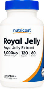 Nutricost Royal Jelly 120 Capsules for 60 Servings - Royal Jelly Extract, GMO-Free, Gluten-Free