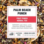 Tiesta Tea - Palm Beach Punch, Loose Leaf, Fruit Punch Herbal Tea, Caffeine-Free Tropical Blend with Apple and Orange, Brew Hot or Iced, Resealable Pouch, 25 Cups, 2 Ounce