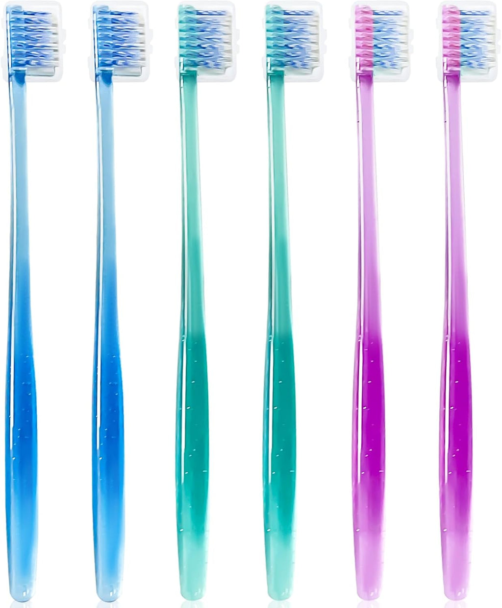 6 Pack Orthodontic Toothbrushes with Covers, Soft Bristles V-Shaped Dental Brushes for Braces, Archwires, and Daily Oral Care