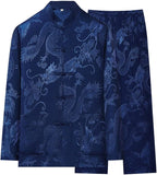 Kung Fu Uniform for Men Shirt Suit Chinese Traditional Tang Hanfu Martial Arts Wing Chun Tai Chi Training Cloth Pants