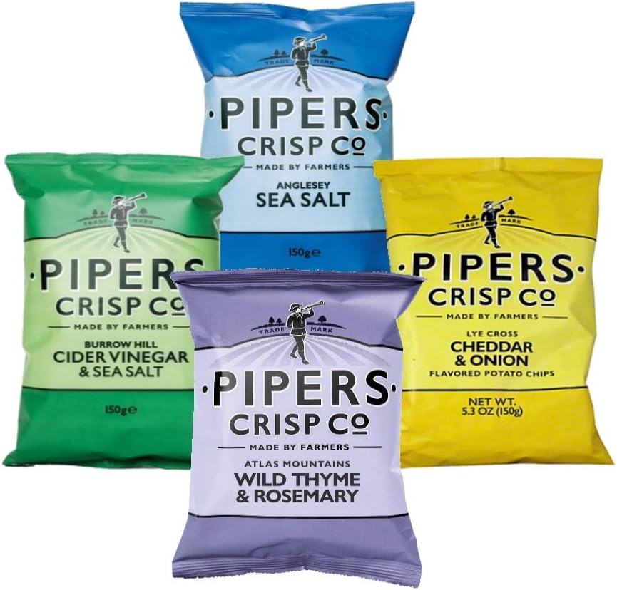 Pipers Crisps Assortment Pack 5.3oz (4-Pack)