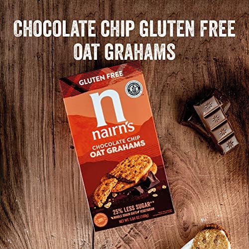 Nairn's Gluten Free Chocolate Chip Oat grahams, 5.64oz, Pack of 6
