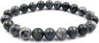 AAA Natural " " LARVIKITE "Gemstone 8mm Round Beaded Stretchable Elastic Bracelet for Gift,Designer Meditation Bracelet,Friendship Couple Bracelet,Bye Bye Anxiety Bracelet for Unisex