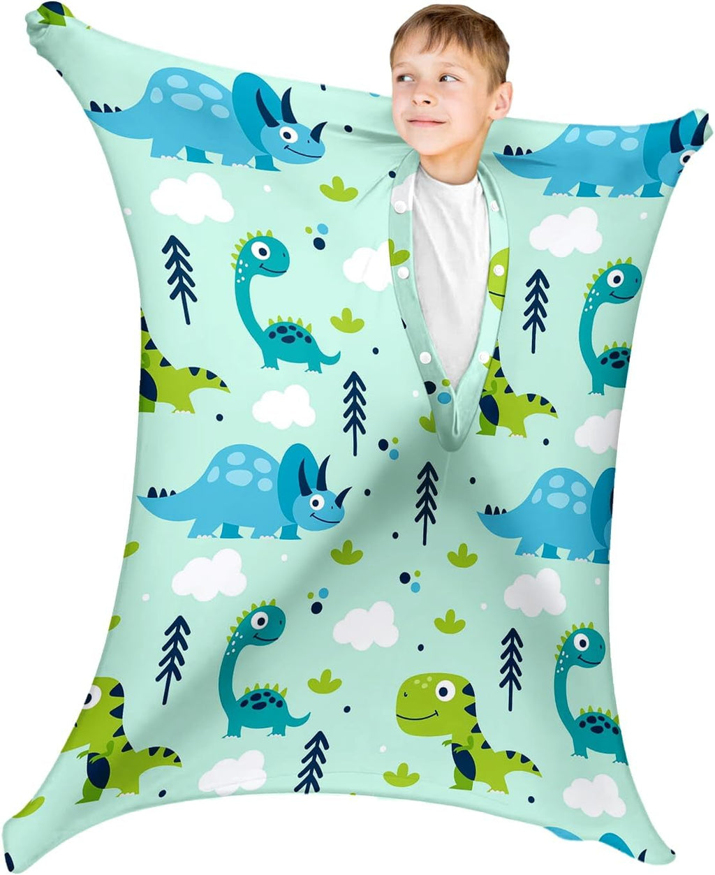 Dinosaur & Plant Sensory Socks for Kids - Help Children with Autism - ADHD and Improve Sensory Processing Sox (Large)