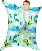 Dinosaur & Plant Sensory Socks for Kids - Help Children with Autism - ADHD and Improve Sensory Processing Sox (Large)