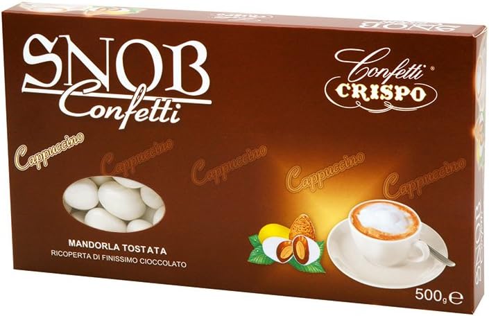 Crispo Confetti: "Snob" Cappuccino Almond Dragees 500g 17.6oz [ Italian Import ]
