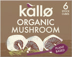 Kallo Organic Mushroom Stock Cubes 6 x 11g, 6 Pack