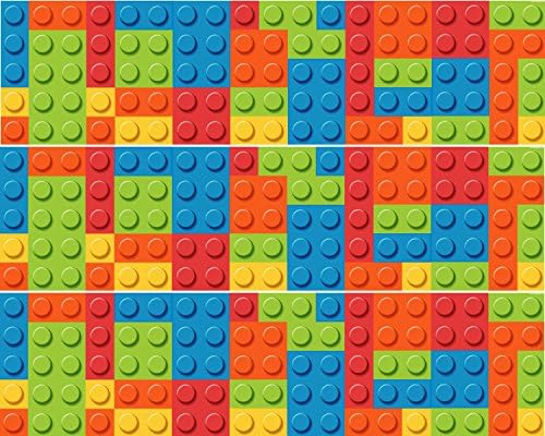 Colorful Blocks Edible Cake Boarder Strips- 3 Strips