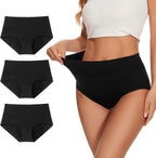 ALLBASE Women's Cotton Period underwear leakproof high absorbency 3 Pack Regular & Plus Size