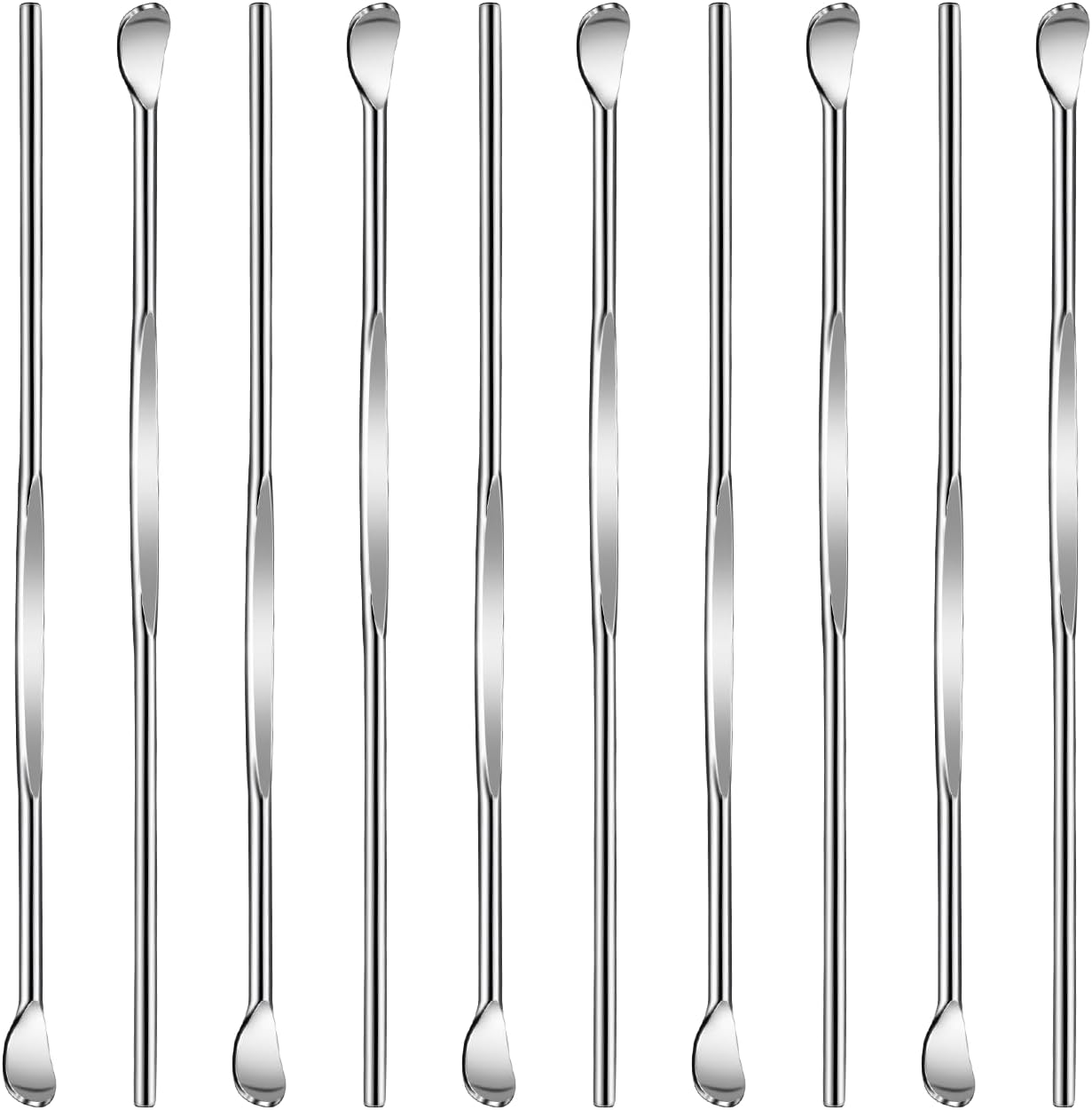 10 Pcs Metal Ear Cleaner Stainless Steel Ear Pick Portable Metal Earwax Curette Ear Cleaner Tool for Adult