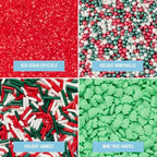 Sweets Indeed Sprinkles, 4 Pack, Edible Sprinkle Mix, Perfect for Cake Decorations, Baking, Ice Cream, Cookies, Cupcake Topper (Christmas)