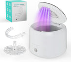 Ultrasonic Retainer Cleaner Machine with UV Light – 4 Timer Modes Ultrasonic Cleaner for Retainers, Dentures & Mouth Guards – 360° Deep Cleaning, Low Noise