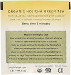 Mighty Leaf Organic Hojicha Green Tea – 100 Count Foil-Wrapped Silken Tea Pouches – Premium Roasted Japanese Green Tea with Smooth, Toasty Flavor – Hot or Iced Brewing