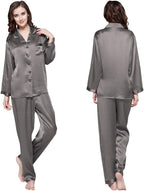 LilySilk Silk Pajamas for Women Pure Full Length Long 22 Momme 100% Mulberry Silk Luxury