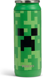 Igloo MineCraft Creeper 16 oz Stainless Steel Hydration Can, Insulated Water Bottle, Reusable Travel Mug