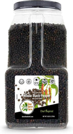 Ābel Spice Farm Whole Black Peppercorns - 5 Lb Bulk Pack - Premium, 100% Natural, Non-GMO, Kosher, and Steam Sterilized Whole Peppercorns for Freshly Ground Flavor - Perfect for Chefs, Restaurants, and Culinary Enthusiasts