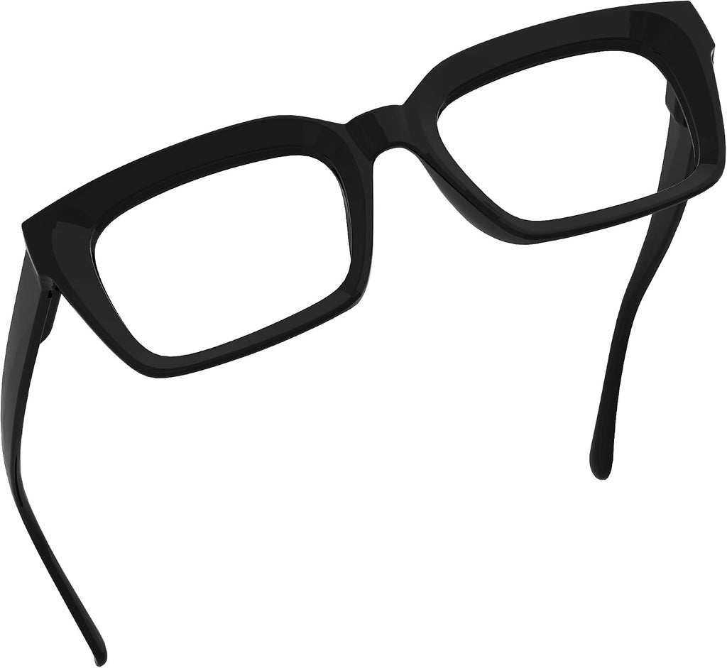 Eyekepper Ladies Reading Glasses - Oversized Square Design Readers for Women Black