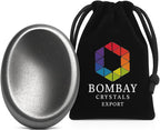 Hematite Worry Stone – Natural Polished Thumb Palm Stone for Grounding, Protection & Mental Strength – Pocket Fidget Crystal for Calm & Focus