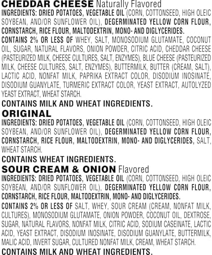 Pringles Potato Crisps Chips, Lunch Snacks, Snack Cups, Variety Pack, 12.9oz Box (18 Cups)