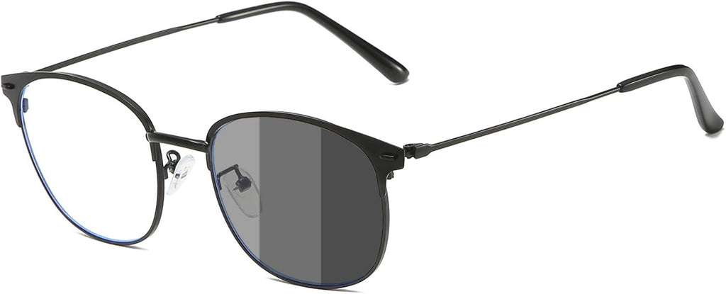 YIMI Blue Light Blocking Glasses Photochromic Sunglasses for Women Men Round Cateye Frame UV Filter Computer Gaming Glasses